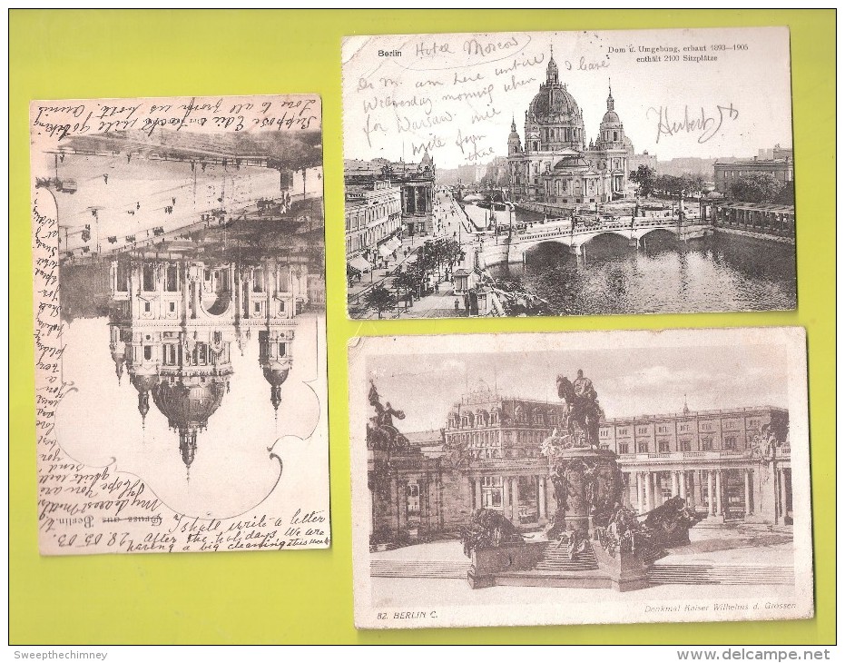 3 Drei Three BERLIN  Germany Postcards Lot B1314 - Altri & Non Classificati