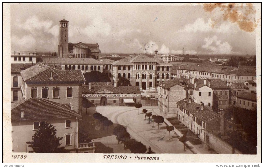 TREVISO-PANORAMA-1926-GAR ATTI-BICICLETTE E MOTO - Treviso