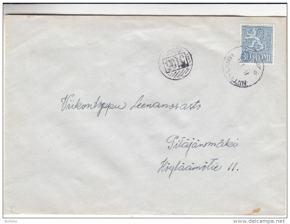 Finlande - Lettre De 1955 - Avec Cachet Rural - Lettres & Documents