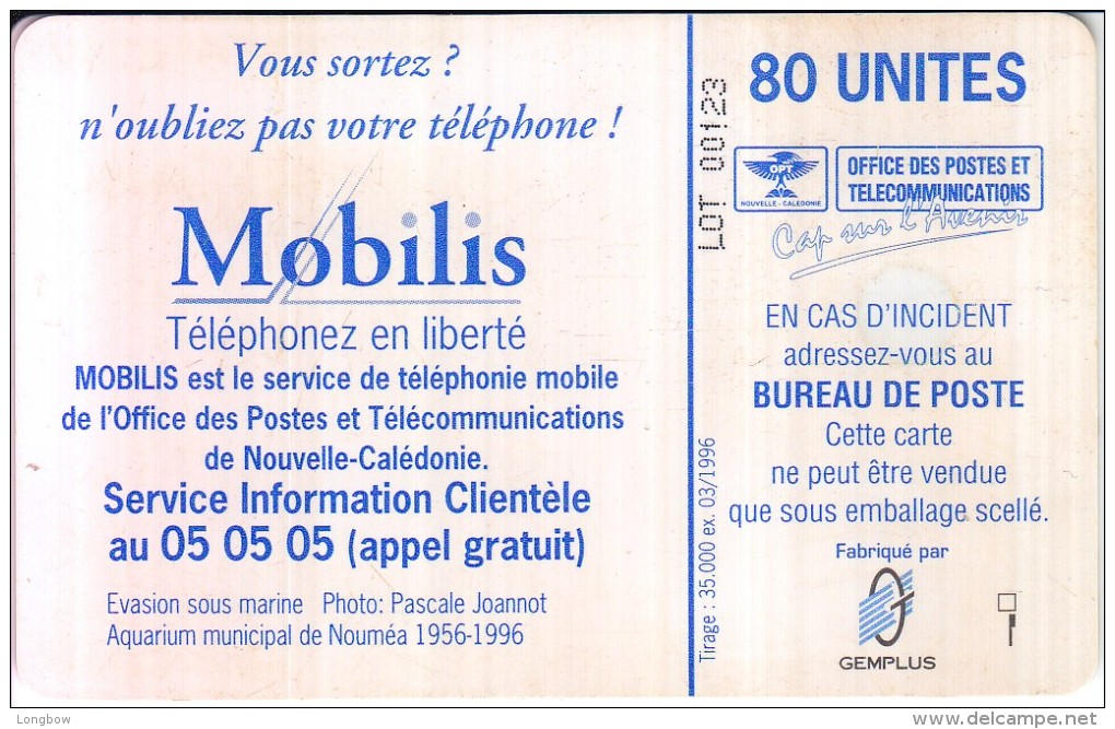 NOUVELLE CALEDONIE - 40 - EVASION SOUS-MARINE - Nouvelle-Calédonie