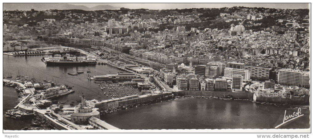 ALGER-VUE GENERALE AERIENNE- CARTE PANORAMIQUE - Alger