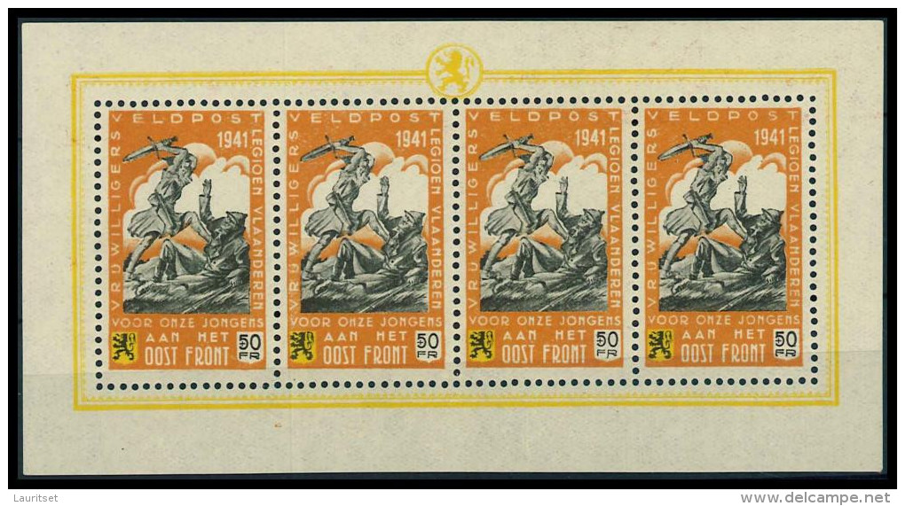 Deutsches Reich 1941 Belgium Belgien Flämische Legion Block MNH - Besetzungen 1938-45