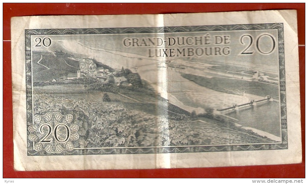 GRAND DUCHE DU LUXEMBOURG . VINGT (20 ) FRANCS 1966  Série E - Luxemburg