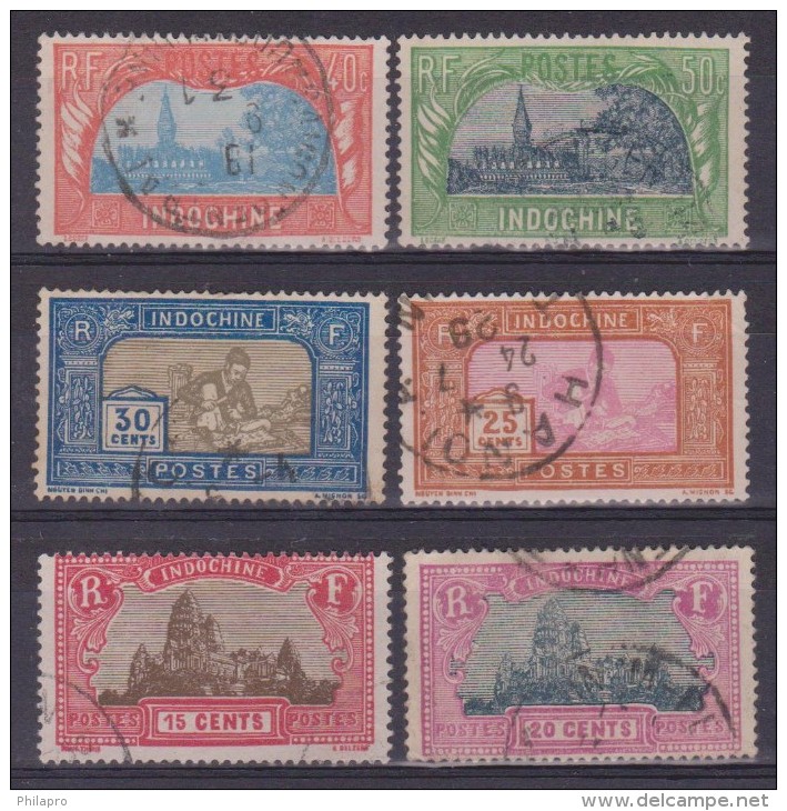 INDOCHINE  1927 TIMBRE OBLITERE SERIE  INCOMPLETE / SHORT SET  Réf  6028 - Ongebruikt