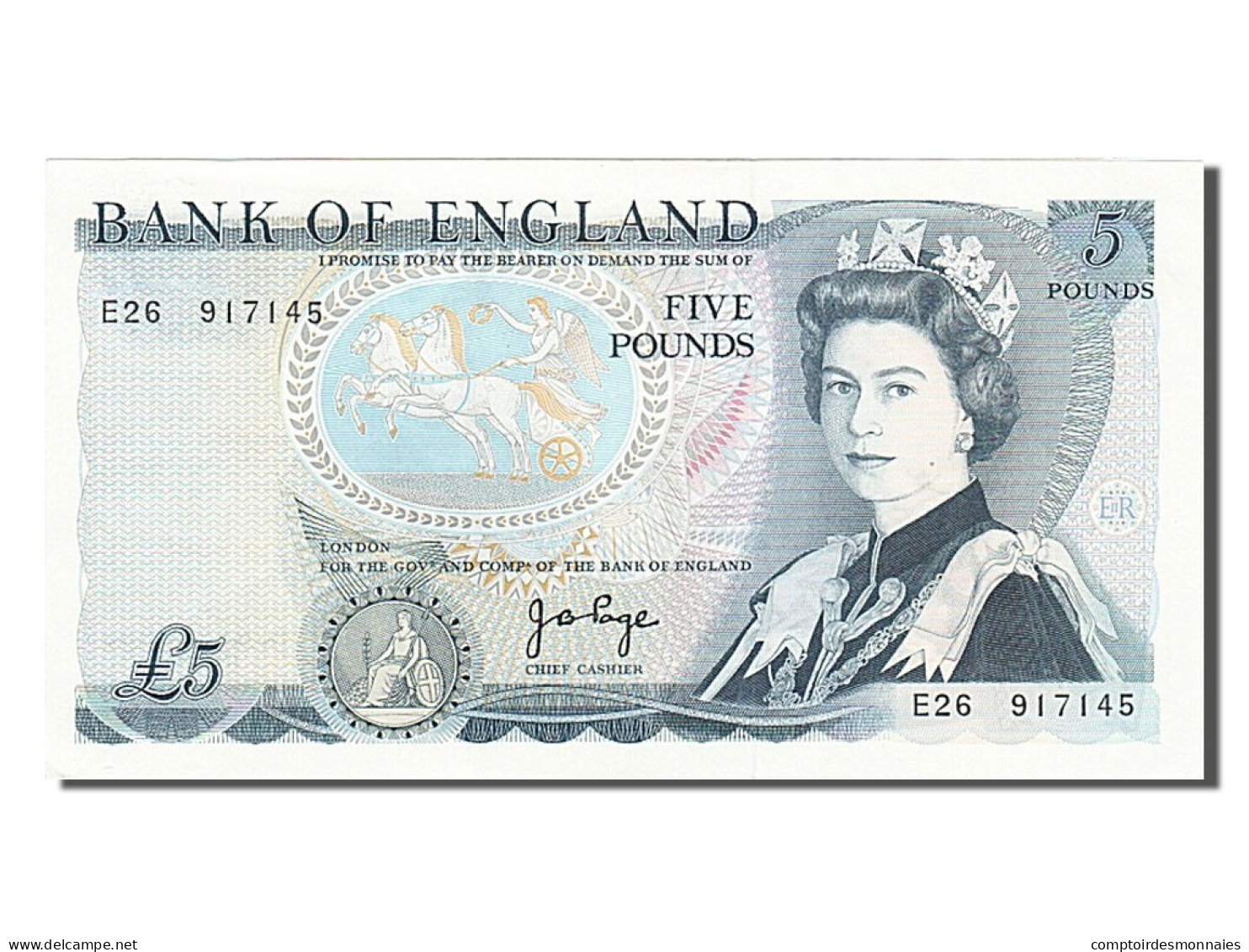 Billet, Grande-Bretagne, 5 Pounds, 1973, SPL - 5 Pond