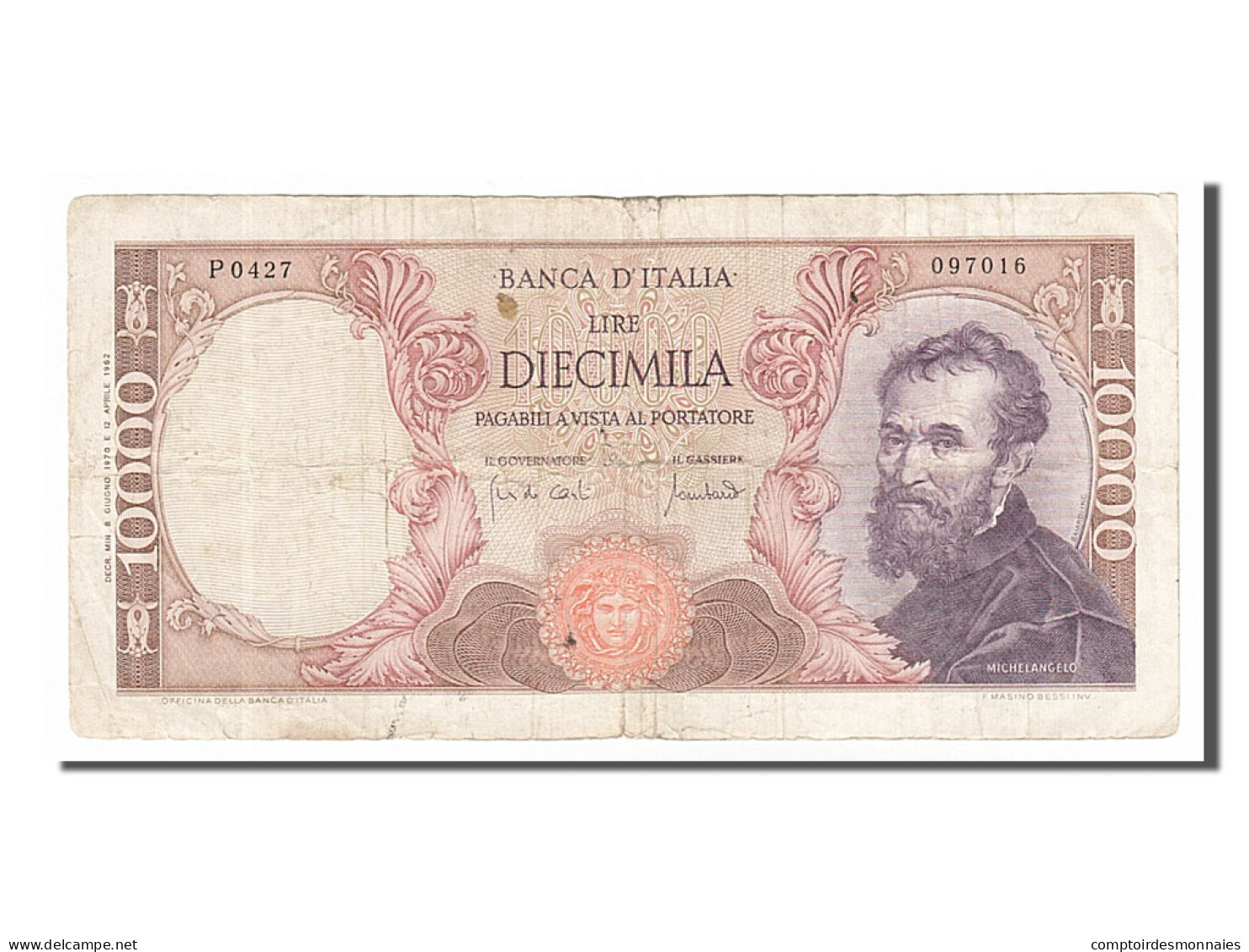 Billet, Italie, 10,000 Lire, 1970, 1970-06-08, TB+ - 10.000 Lire