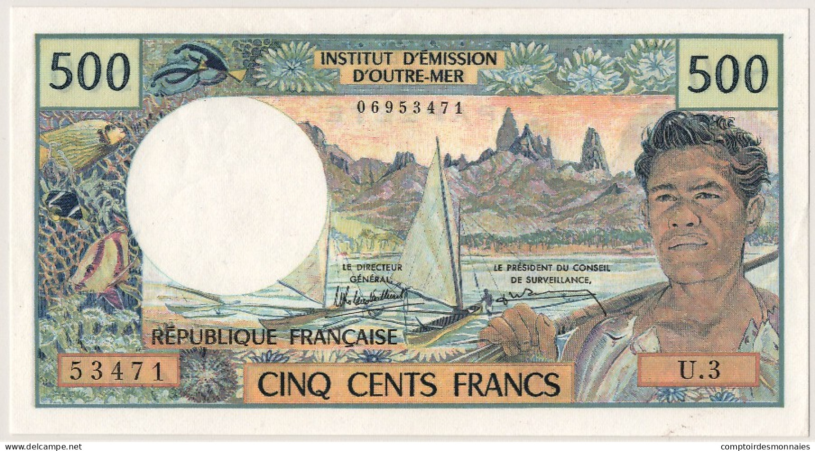 Billet, Tahiti, 500 Francs, 1985, NEUF - Papeete (Polinesia Francese 1914-1985)