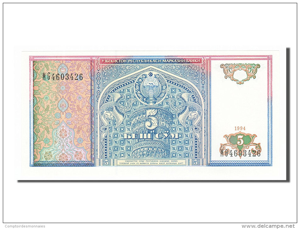 [#154753] Ouzbékistan, 5 Sum Type 1994 - Usbekistan