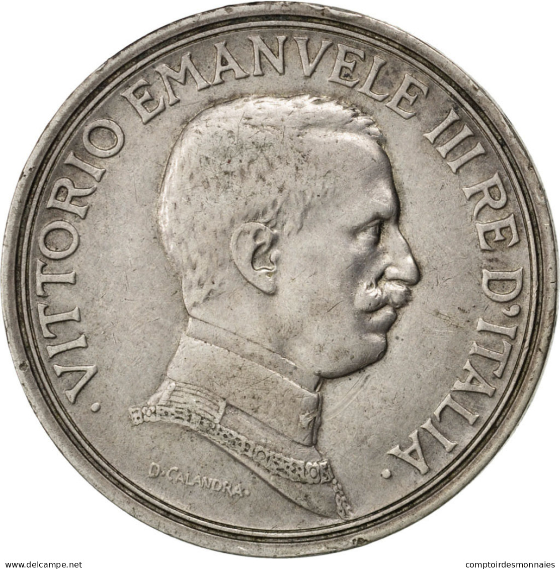Monnaie, Italie, Vittorio Emanuele III, 2 Lire, 1916, Rome, TTB, Argent, KM:55 - 1900-1946 : Victor Emmanuel III & Umberto II