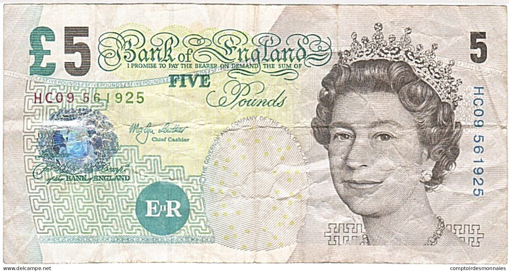 Billet, Grande-Bretagne, 5 Pounds, 2002, TTB - 5 Pounds