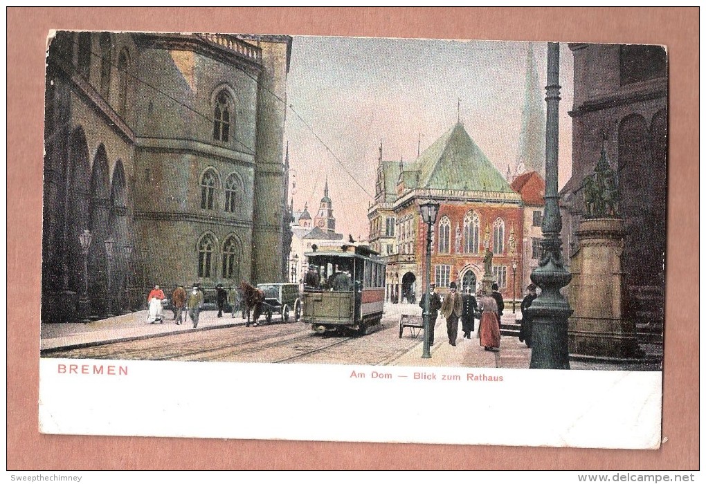 DEUTSCHLAND BREMEN TRAM STRASSENBAHN AM DOM BLICK ZUM RATHAUS  Unused  02 - Bremen