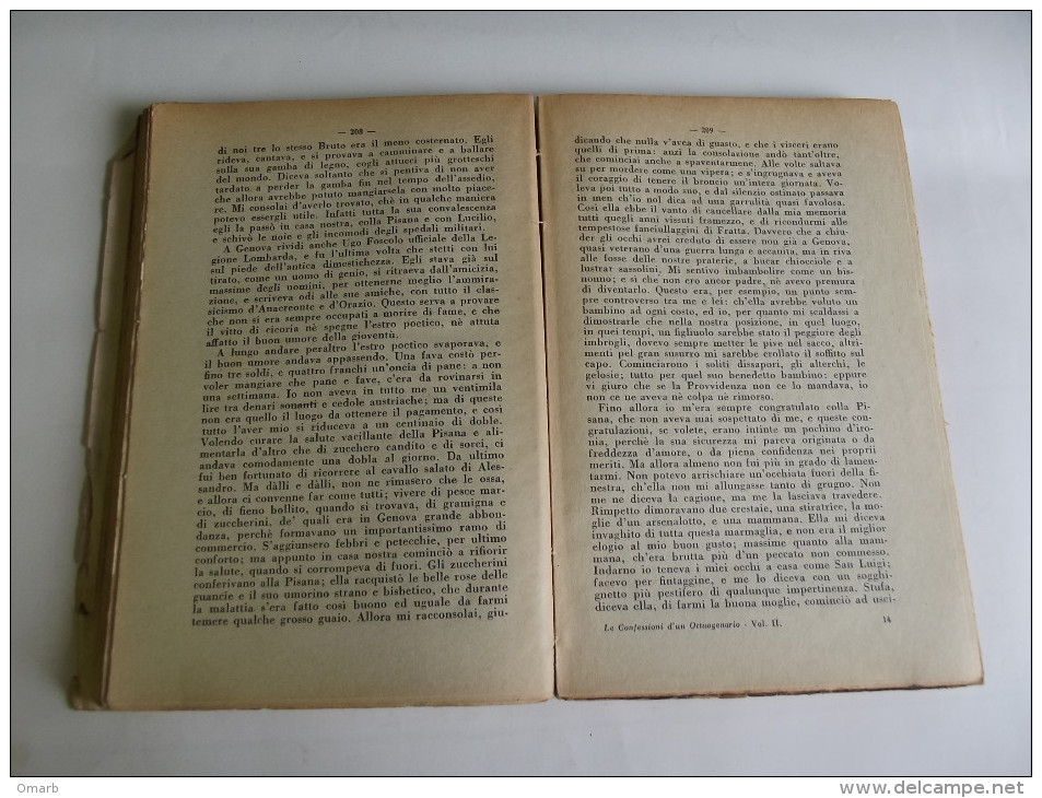 Lib242 Ippolito Nievo, Le Confessioni Di Un Ottuagenario, Edizione Barion, Tipografia Casa Edizioni Popolari, 1937 - Classiques