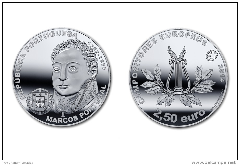 PORTUGAL   2,50€   2.014  2014  Cu Ni   "MARCOS PORTUGAL"      SC/UNC     T-DL-10.833 - Portugal
