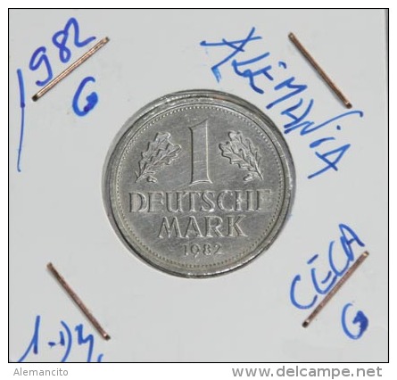 MONEDA DE 1.00 DM  R.F. ALEMANA -AÑO 1982-CECA -G- CIRCULADA - 1 Marco