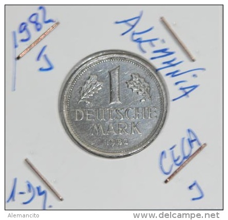 MONEDA DE 1.00 DM  R.F. ALEMANA-AÑO 1982-CECA -J- CIRCULADA - 1 Marco