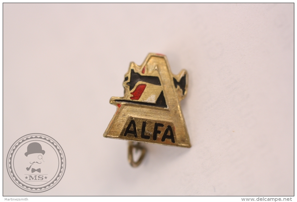 Vintage & Rare Advertising Badge - Alfa Sewing Machine - Markennamen