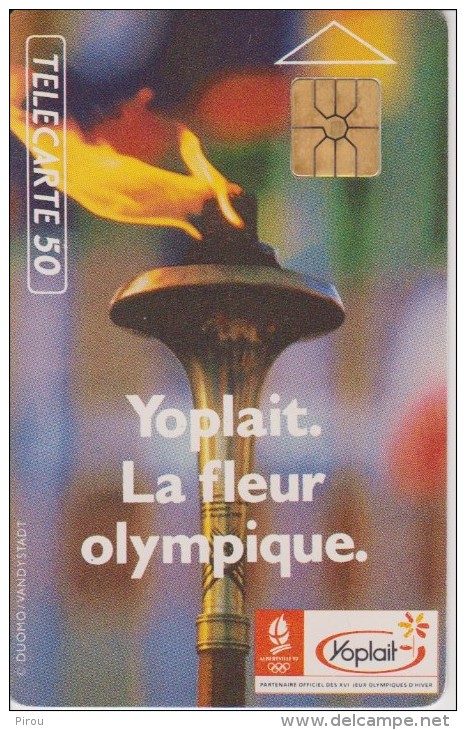 JEUX OLYMPIQUE D'ALBERTVILLE 1992 : YOPLAIT LA FLEUR OLYMPIQUE - Giochi Olimpici