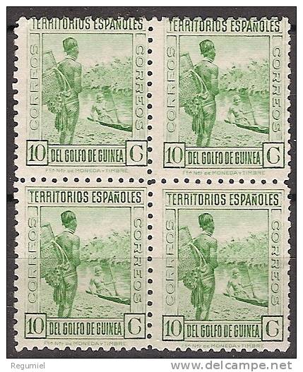 Guinea 247 (*) B4.  Indigenas. Sin Goma. Mancha En El Reverso - Guinée Espagnole