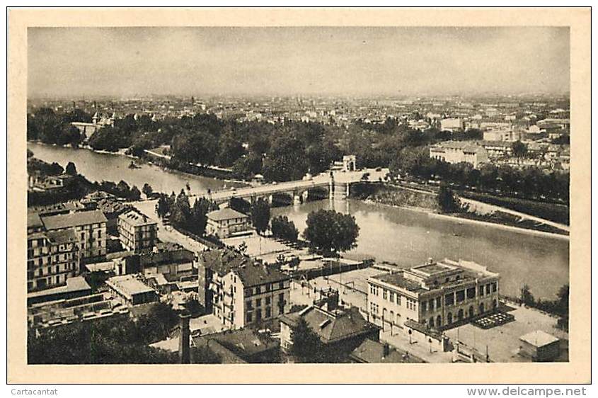 TORINO. PANORAMA PRESO DAL MONTE DEI CAPPUCCINI. CARTOLINA ANNI '40 - Multi-vues, Vues Panoramiques