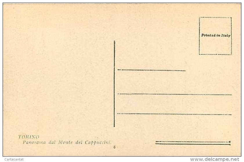 TORINO. PANORAMA PRESO DAL MONTE DEI CAPPUCCINI. CARTOLINA ANNI '40 - Panoramic Views