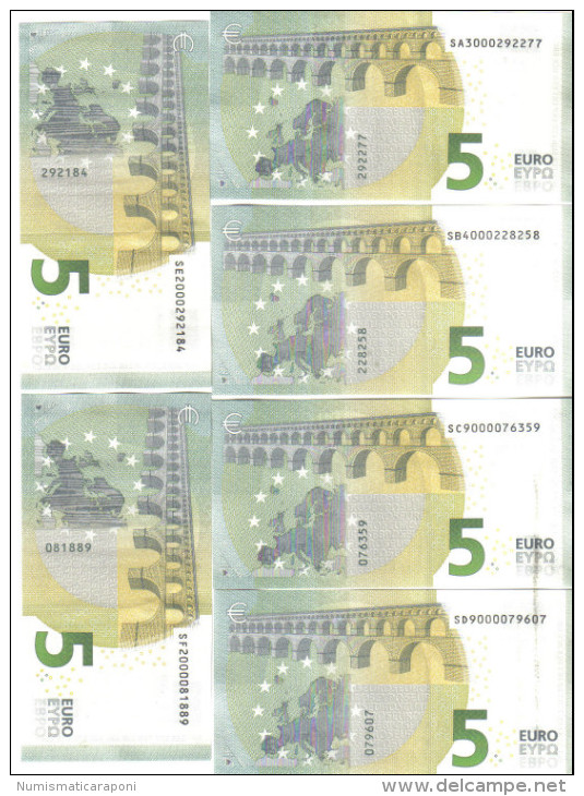 5 €  ITALIA FDS UNC GIRO COMPLETO SA-SB-SC-SD-SE-SF S001 Cod.€.060 - 5 Euro