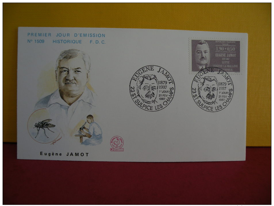 FDC- Eugène Jamot 1879/1937 - Paris- 21.2.1987 - 1er Jour, - 1980-1989