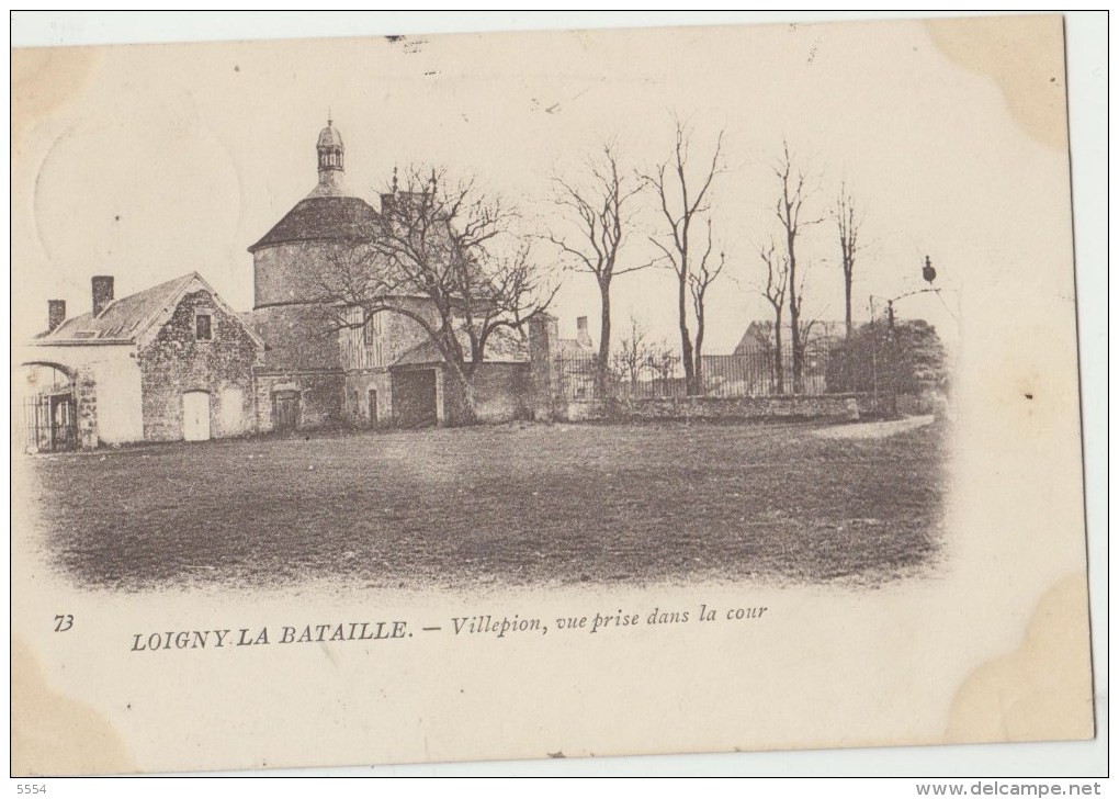 Cpa 28 Eure Et Loir    Loigny La Bataille Villepion Vue Prise Dans La Cour - Loigny