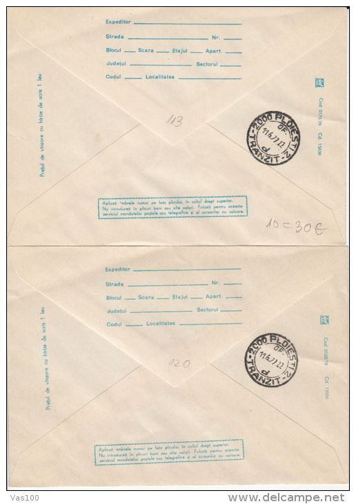 ROMANIAN POLICE ANNIVERSARY, CARS, HORSES, POLICEMENS, COVER STATIONERY, ENTIER POSTAL, 10X, 1979, ROMANIA