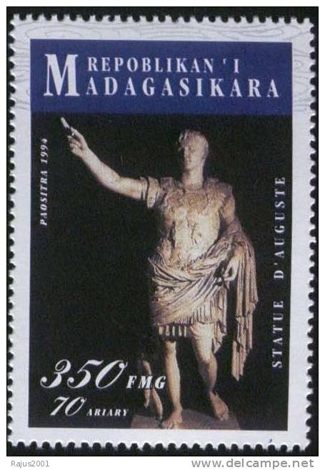 Statue Of Augustus, First Emperor Of  Roman Empire, Marble Sculpture, Archeology MNH Madagascar - Sculpture