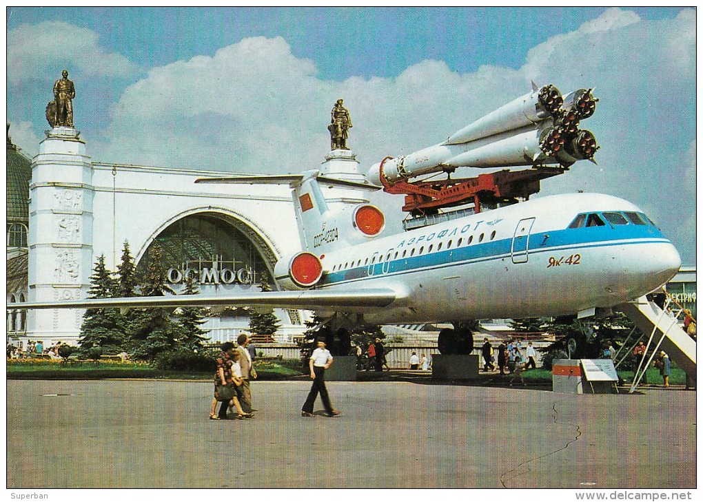 AVIATION CIVILE : ANNÉE : 1981 - TRIMOTEUR YAK 42 Au SOL - AEROFLOT - U.S.S.R. - EXHIBITION Of ECONOMIC... (p-706) - 1946-....: Moderne