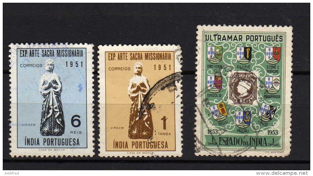 Inde Portugaise 3  Timbres.oblitérés - India Portoghese