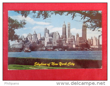 Lower Manhattan From Governor's Island  1958cancel    Ref 1261 - Manhattan