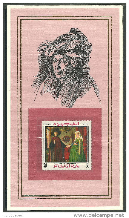 Fujeira Carte Avec Timbre JAN VAN EYCK THE ARNOLFINI WEDDING PORTRAIT/ 1434 NATIONAL GALLERY, LONDON - Fujeira