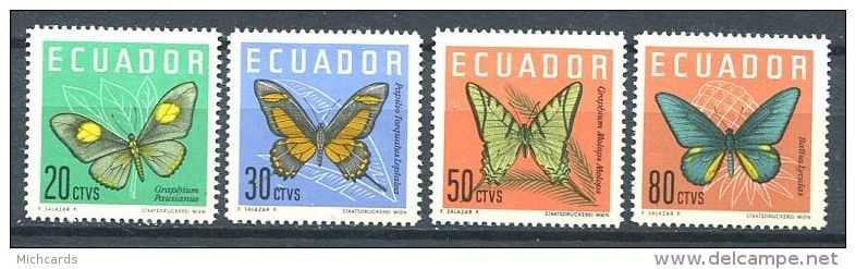 127 EQUATEUR 1961 - Papillon (Yvert 676/79) Neuf ** (MNH) Sans Trace De Charniere - Ecuador