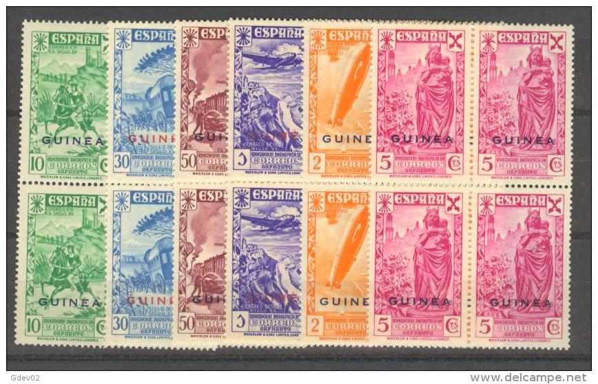 GUIBE12-L4169TV.Guinee. Historia  Del Correo. GUINEA. ESPAÑOLA.BENEFICENCIA.194 3.(Ed  12/7**)BL4. Sin Charnela.LUJO - Variedades & Curiosidades