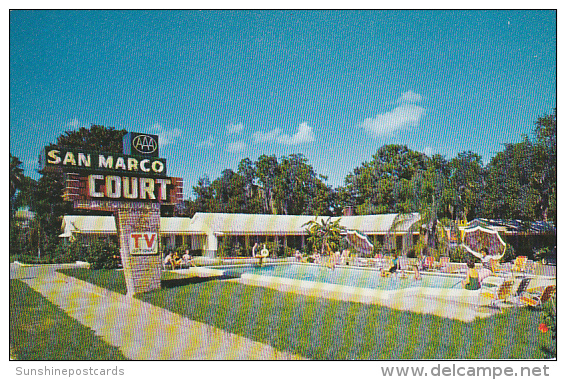 Florida St Augustine Marion Motor Lodge Swimming Pool - St Augustine