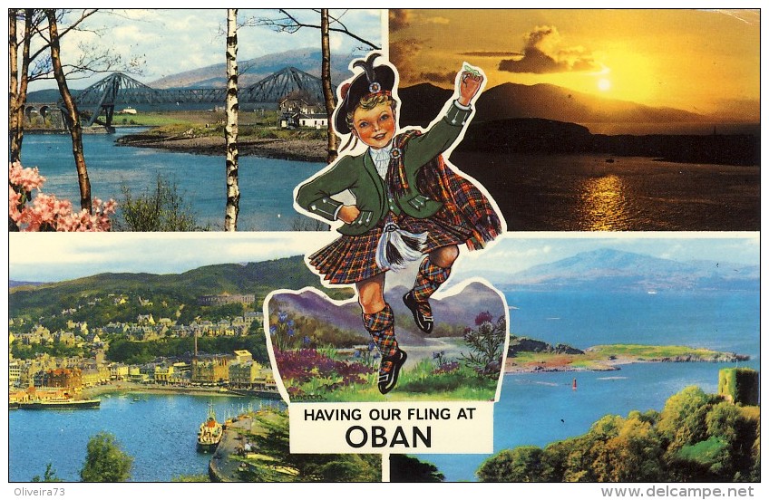 OBAN,Having Our Fling At - 2 Scans - Argyllshire