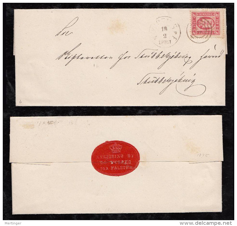 Dänemark Denmark Official 8 Oere 1875 Cover Mi# 6 NYKJOBING - Service