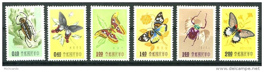 FORMOSE 1958 - Insectes (Yvert 249/54)   Neuf * (MLH) Avec Charniere - Unused Stamps