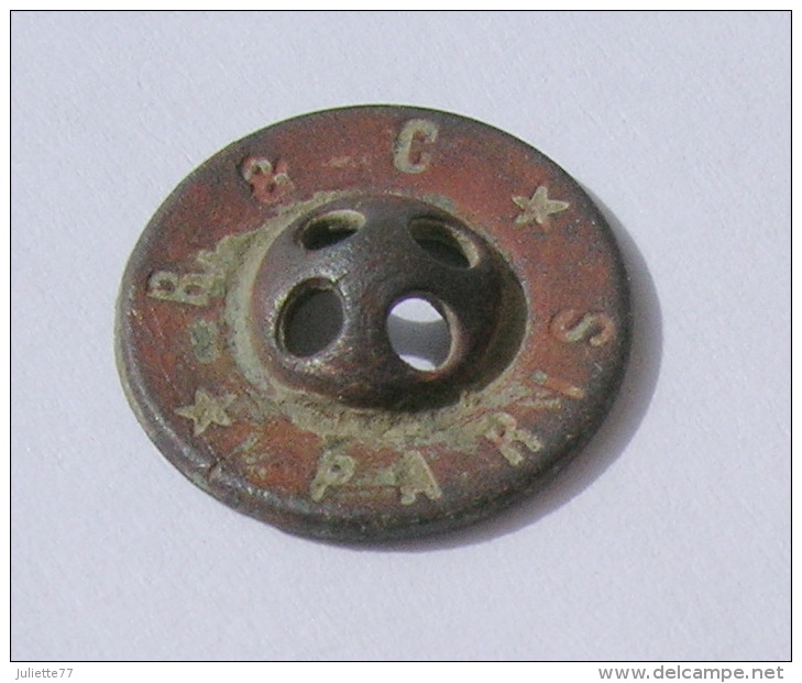 OBJETS - Bouton Bronze "J. EXCOFFIER - GENEVE" (Revers : "B & C - Paris) - Diamètre 16 Mm - Buttons