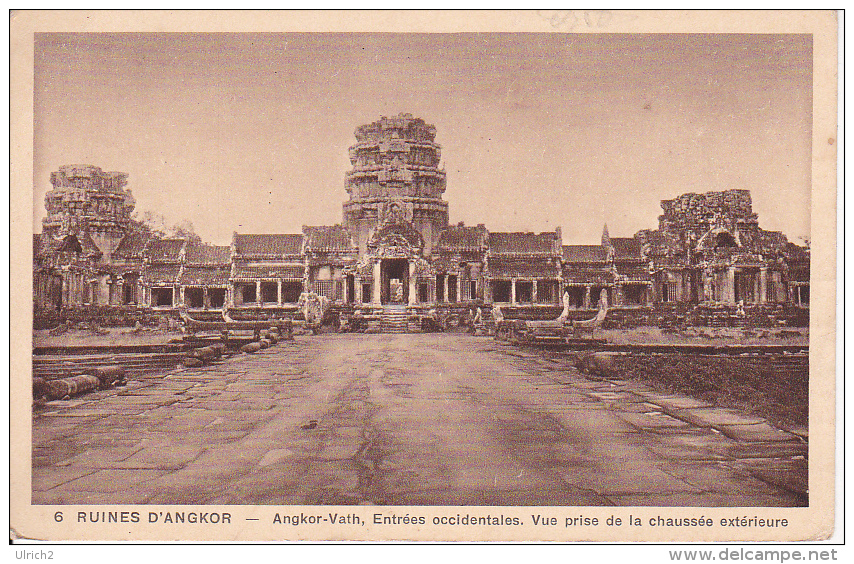 CPA Ruines D'Angkor - Angkor-Vath, Entrées Occidentales (2436) - Cambodia