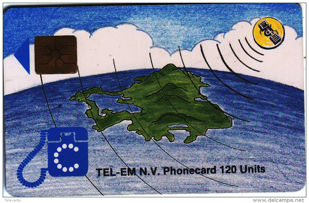 New** Télécarte à Puce Des Antilles Néerlandaise 120Units  Vide **Bon état Bonne Cote :100$US  A Saisir *** - Antilles (Neérlandaises)