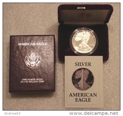 American Eagle Silver Dollar Proof W/Box & COA From 1986-S To 2005-W - 19 Coins - Jahressets