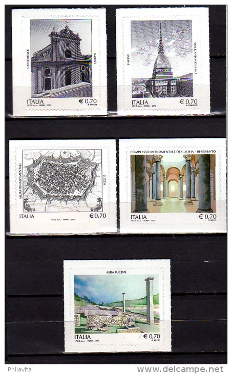 2013 Italy / Italien -  World Cultural Heritage In Italy - Set Of 5 V S.adhesive -MNH** - Monuments