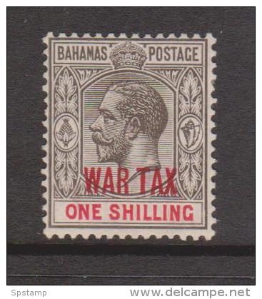 Bahamas 1918 War Tax Overprint In Red On 1 Shilling KGV MLH - Bahamas (1973-...)