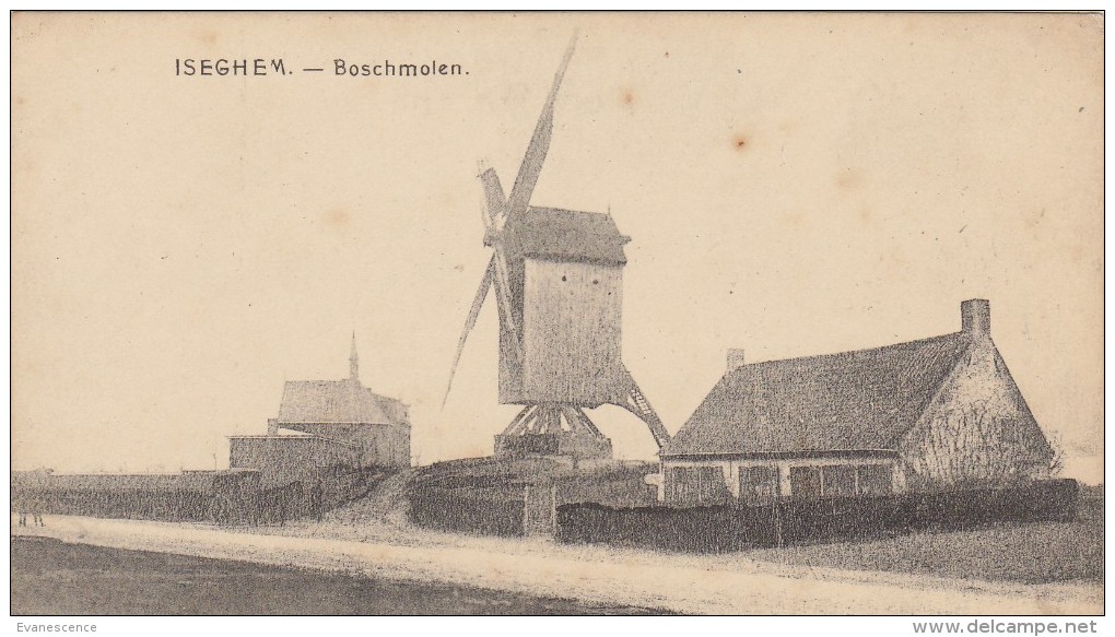 ISEGHEM / BOSCHMOLEN / WINDMILL MOULIN A VENT     /////    MARS 14  /  REF  2306 - Izegem