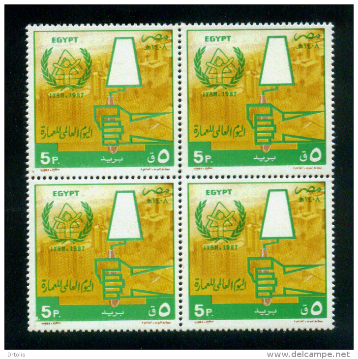 EGYPT / 1987 / UN / WORLD ARCHITECTS' DAY / INTL' YEAR OF SHELTER FOR THE HOMELESS ( IYSM )/ MNH / VF - Unused Stamps