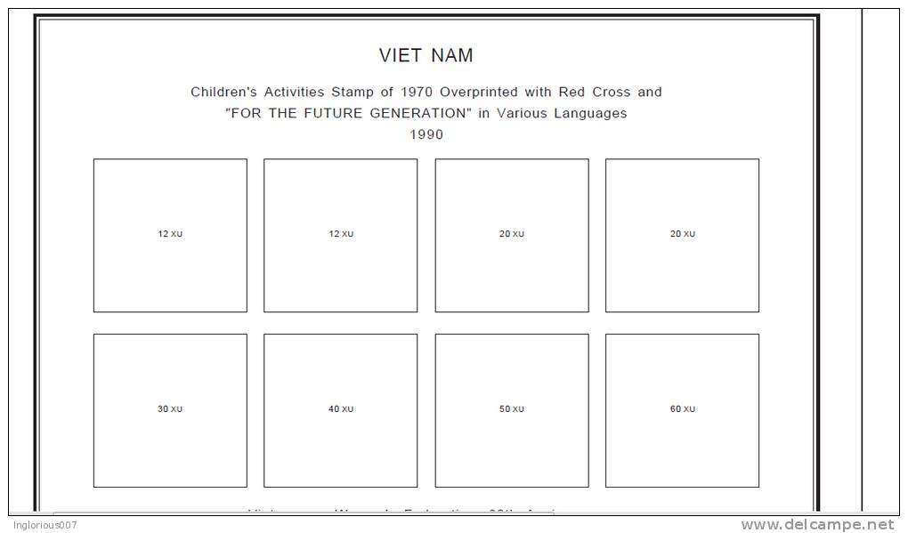 VIETNAM STAMP ALBUM PAGES 1946-2011 (510 pages)