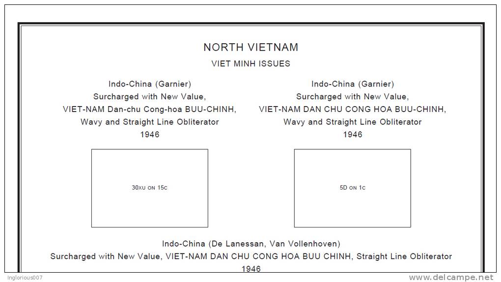 VIETNAM STAMP ALBUM PAGES 1946-2011 (510 pages)