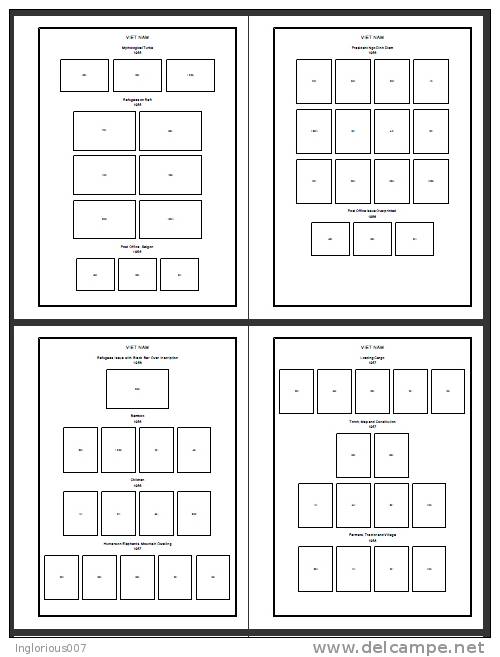VIETNAM STAMP ALBUM PAGES 1946-2011 (510 pages)